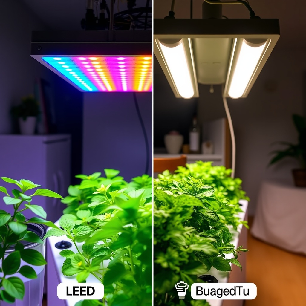 LED vs. Fluorescent: Which is Best for Your Home Hydroponics?