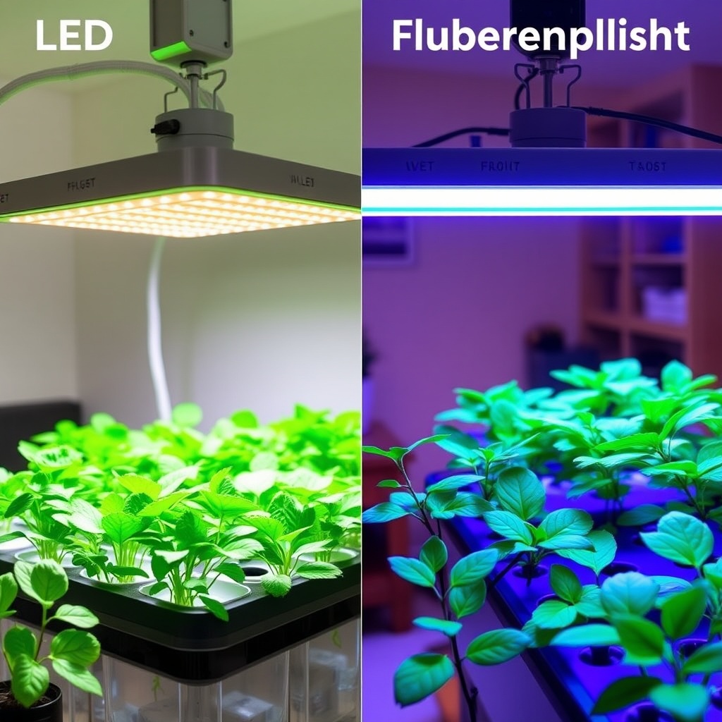 LED vs. Fluorescent: Which is Best for Your Home Hydroponics?