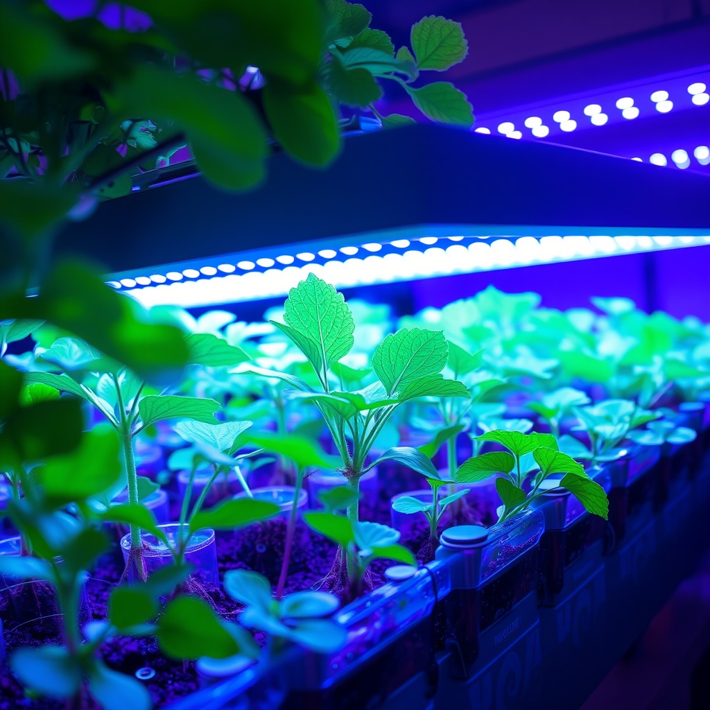 Blue Light Spectrum: Promoting Vegetative Growth in Hydroponics