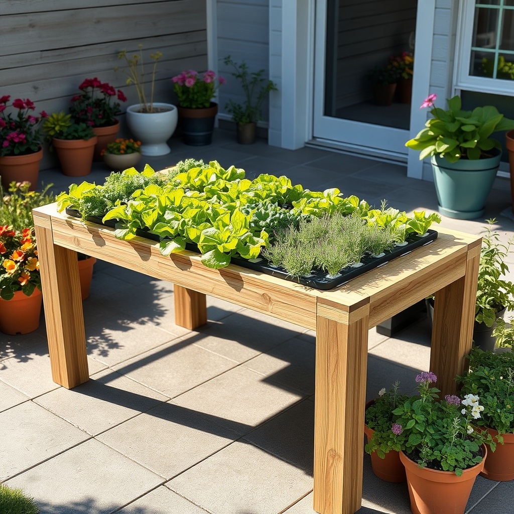 Building a Hydroponic Salad Table for Patio Gardens