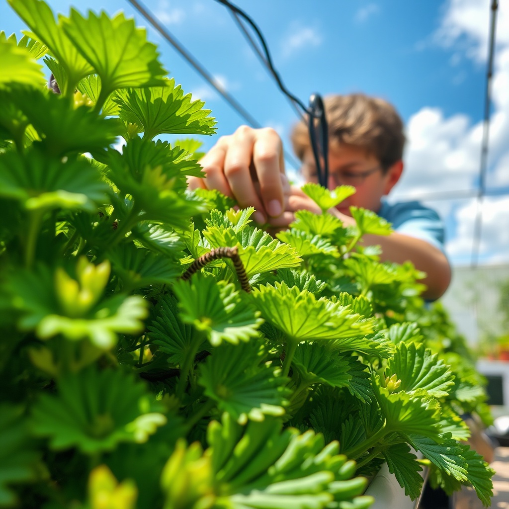 Caterpillar Control in Outdoor Hydroponic Setups