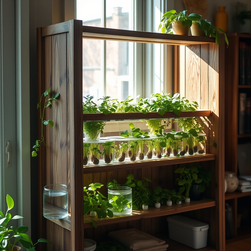 Creating a Hydroponic System from an Old Bookshelf