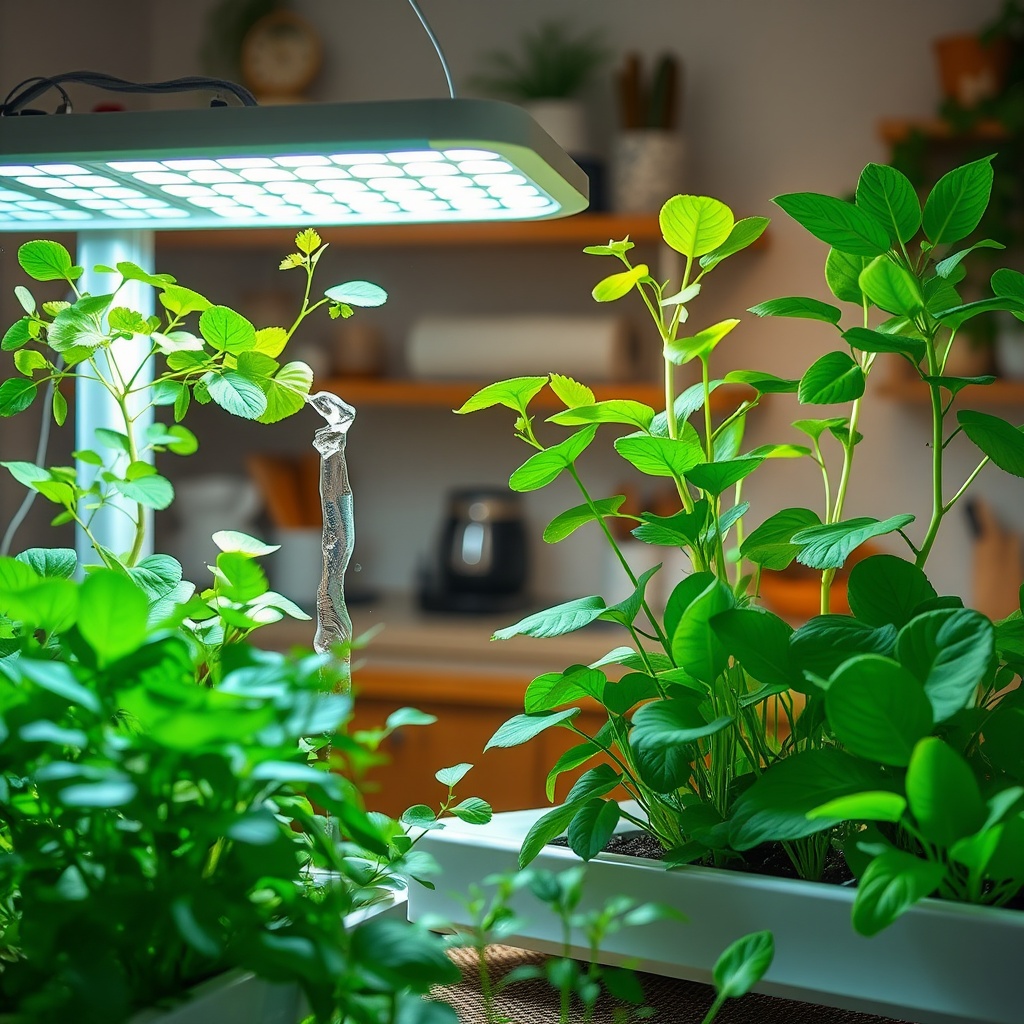 Light Cycles for Vegetative Growth in Home Hydroponic Gardens