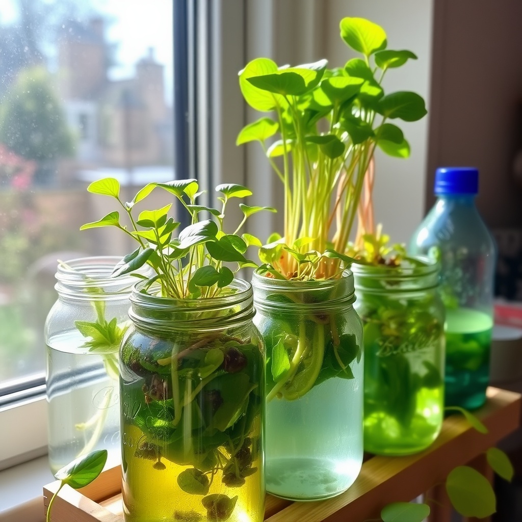 Upcycling Household Items for Hydroponic Gardening