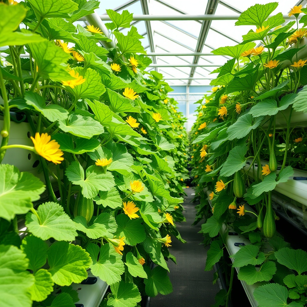 Zucchini: Managing Sprawling Plants in Limited Hydroponic Spaces