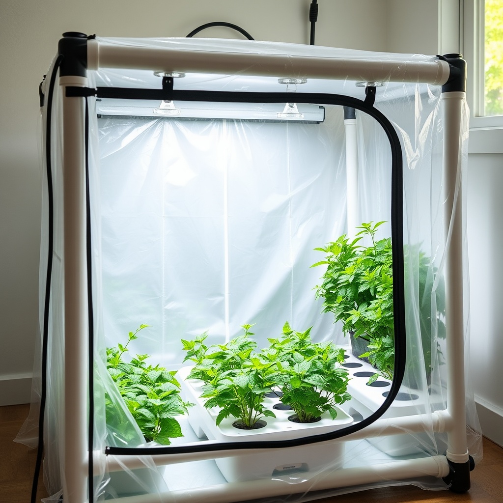 Building a Hydroponic Grow Tent from PVC and Plastic Sheeting