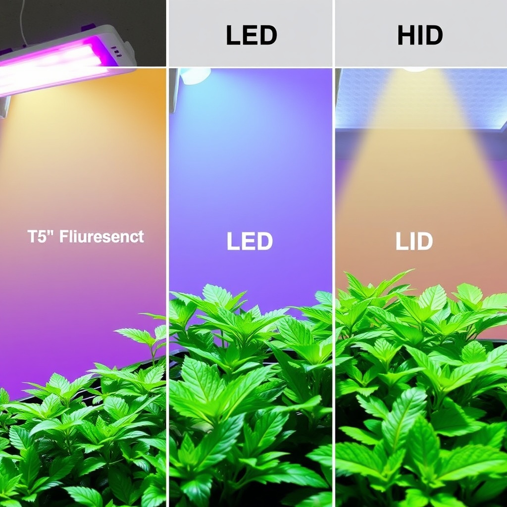 Comparing Light Spread Patterns: T5 vs. LED vs. HID