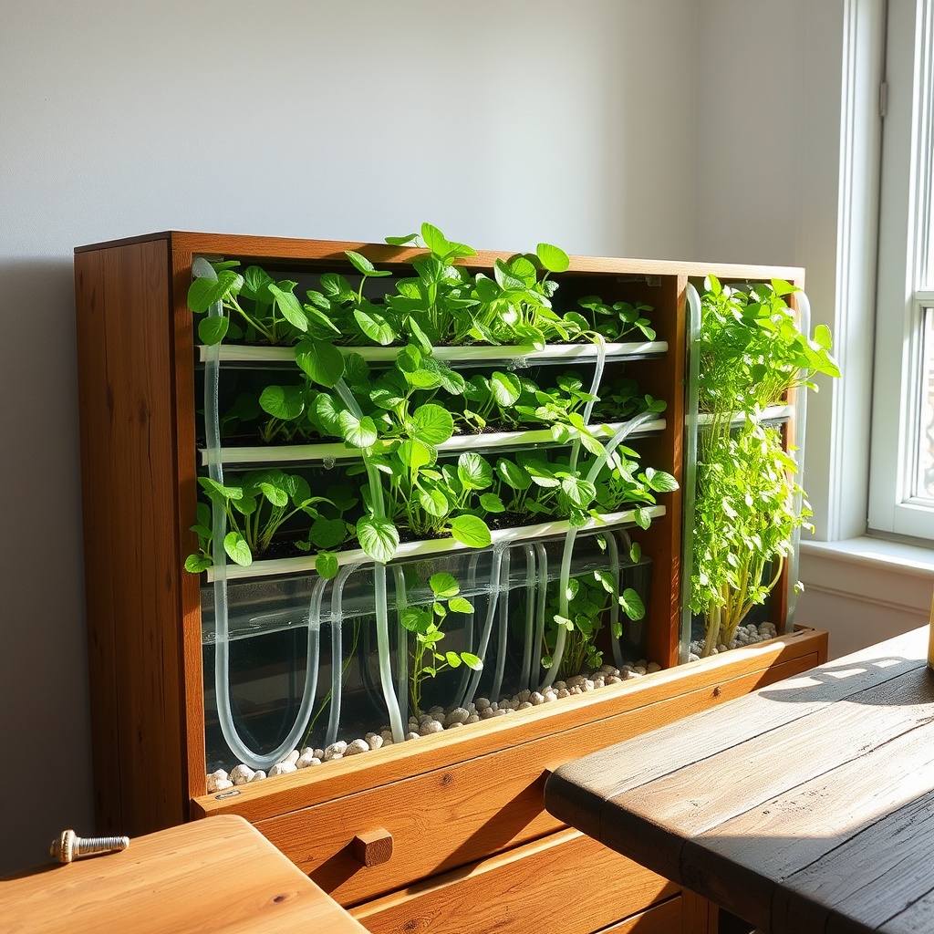 Designing a Hydroponic System Using Old Dresser Drawers