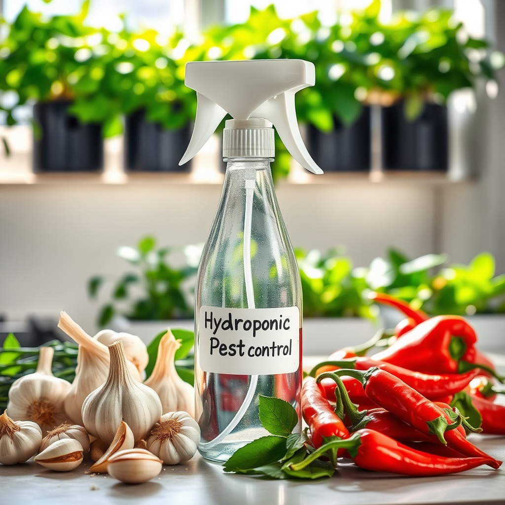 Garlic and Chili Pepper Sprays for Hydroponic Pest Control