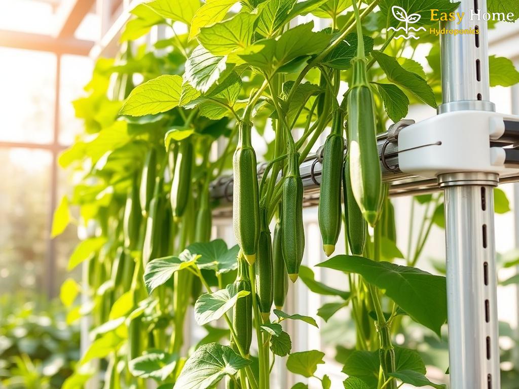 Growing Okra in Vertical Hydroponic Setups