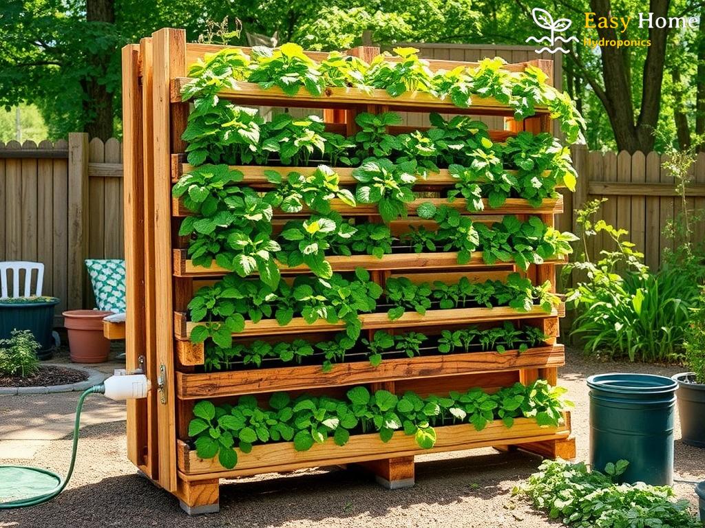 Constructing a Vertical Hydroponic Garden from Wood Pallets